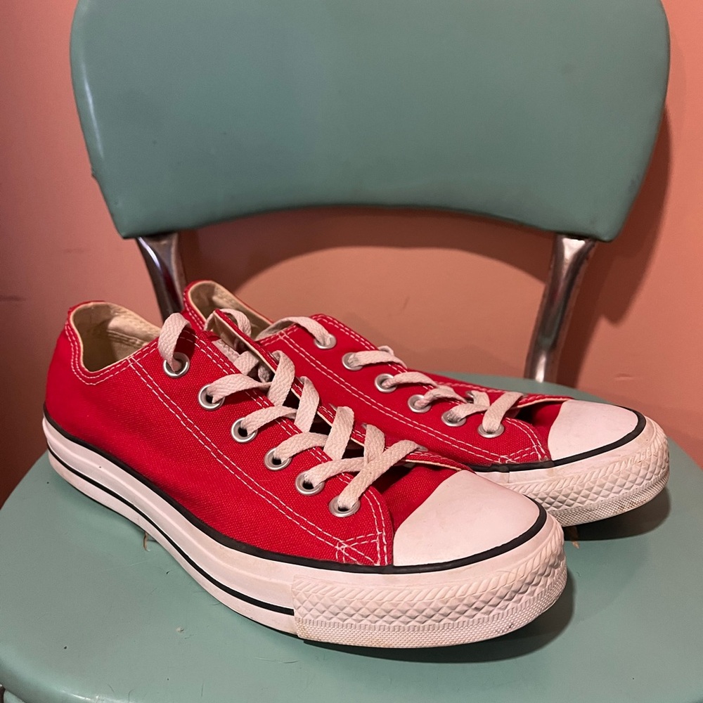 Converse Red Low-Top Sneakers